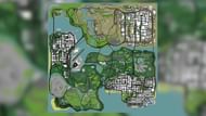 The entire map of GTA San Andreas (Image via YouTube/Badger Goodger)
